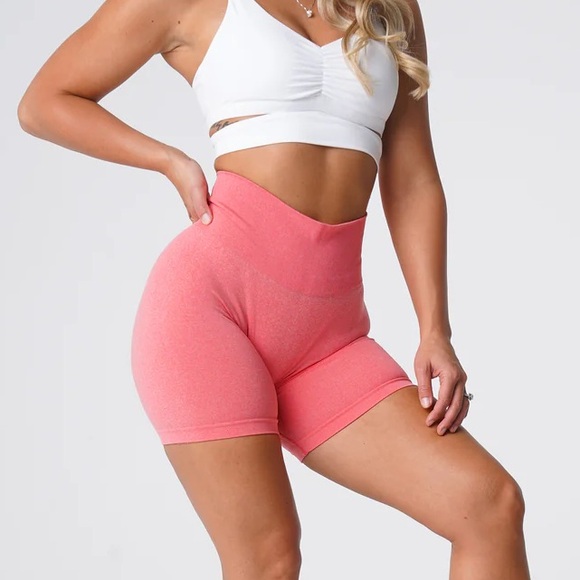 NVGTN Camo Seamless Shorts in Coral Pink - Picture 5 of 5